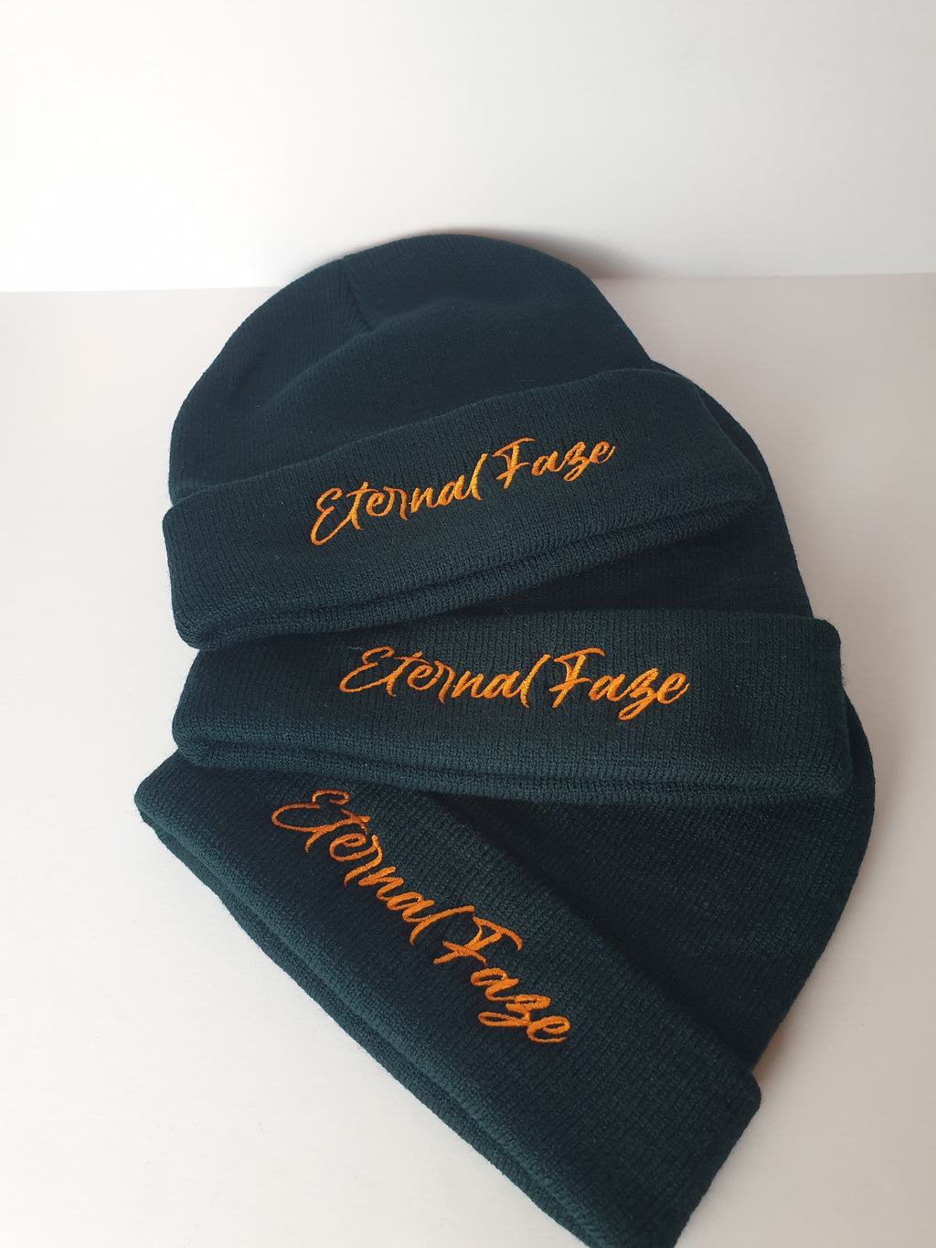 unFAZE'd Beanie - Dark Green/ w Orange Thread - Eternal Faze